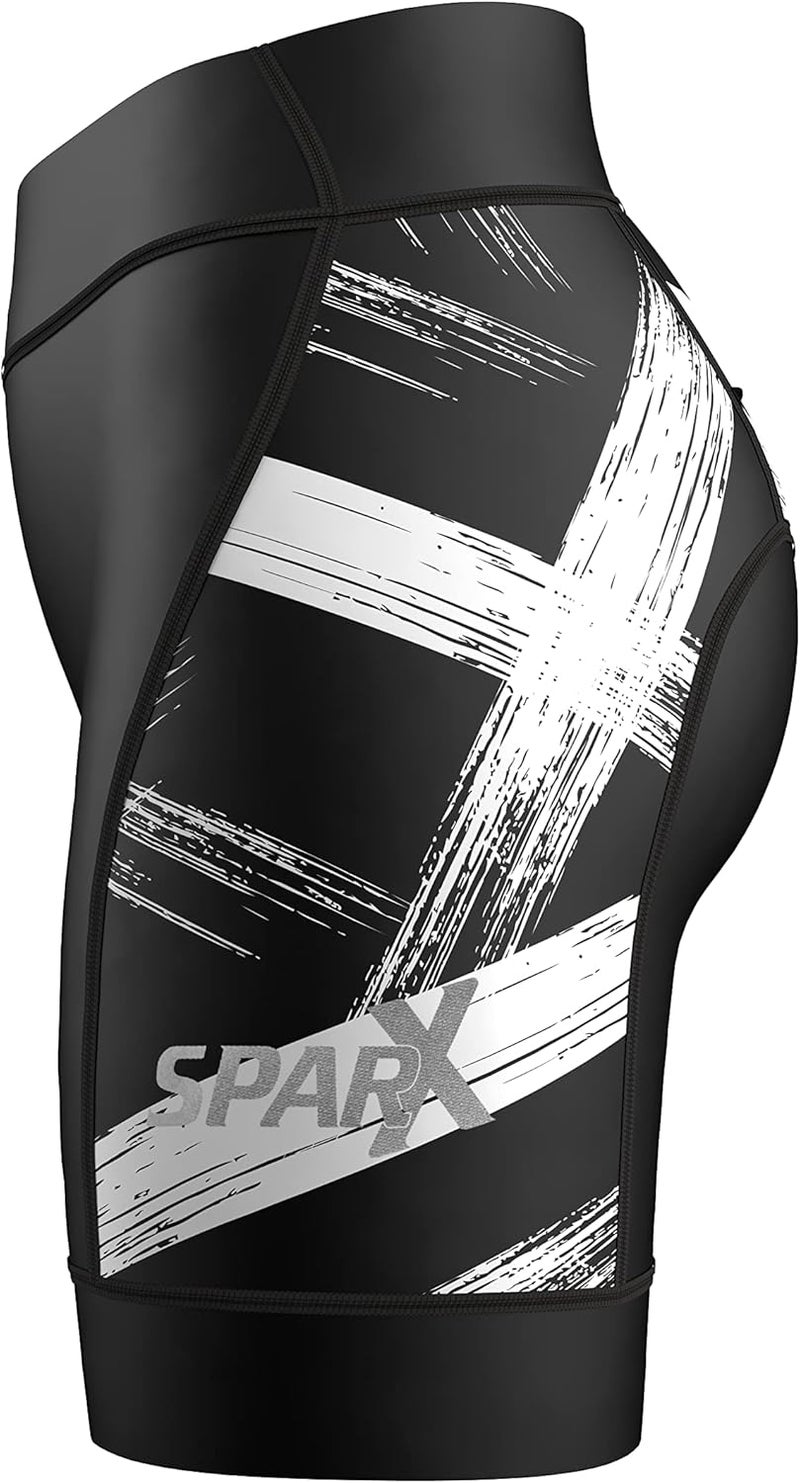 sparx Performance Women Triathlon Shorts Womens Triathlon Bike Short 7” Tri Shorts (Brushes) - Image 3